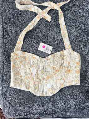 Bardot Floral Corset Top